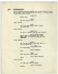 Moe Howard's 8pp. Partial Script From ''Gents Without Cents'' -- The Popular ''Niagara Falls'' Vaudeville Scene, Later Edited by Moe, Including Changing Curly's Name to Curly Joe -- Very Good